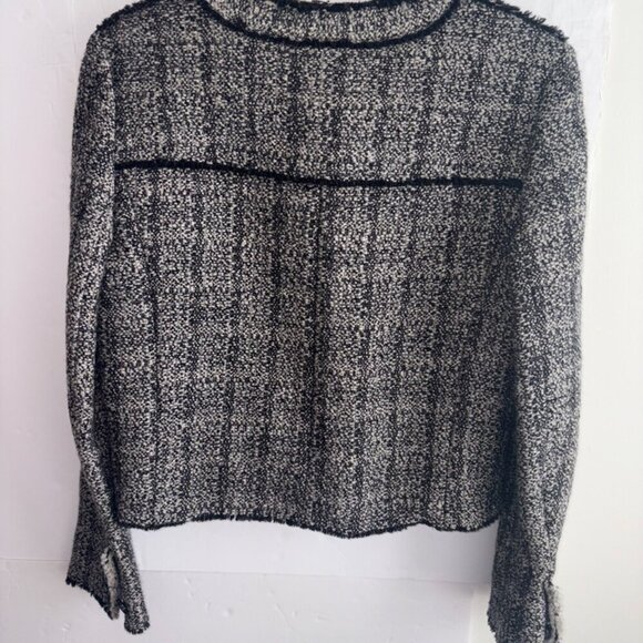 Isabel Marant Etoile $430 Laura Wool Blend Tweed Zip Jacket, 40, Classic - Picture 9 of 9